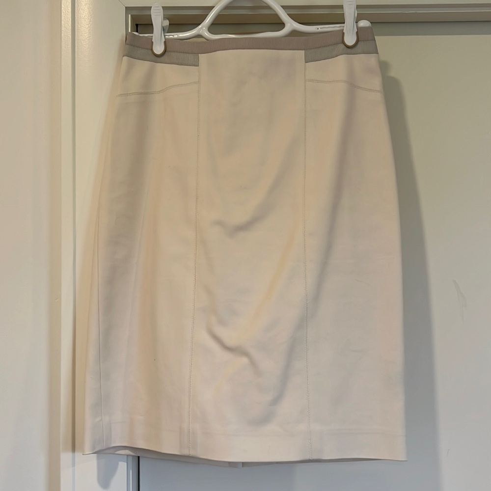 Club Monaco Cream Pencil Skirt